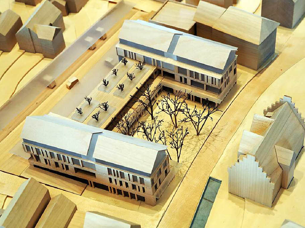 Das neue Ortszentrum fr Friesenheim nimmt Gestalt an – zunchst noch im Modell.