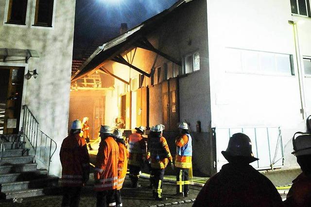 Feuerwehr verhindert Gebudebrand in Friesenheim