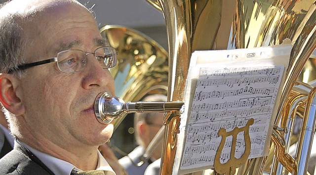 Der MV Obersckingen musizierte beim Fridolinsfest.  | Foto: siebold