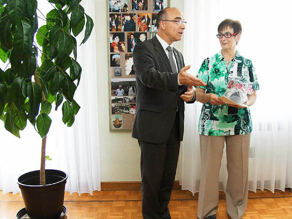 50 Jahre lang arbeitete Rosa Singler bei der Firma Oskar Moser Technische Edelsteine GmbH in Elzach.