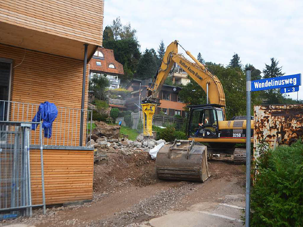 Er ist weg: Hier stand der alte Kindergarten. Fr den zweiten Bauabschnitt des neuen vergab der Gemeinderat nun mehrere Auftrge.