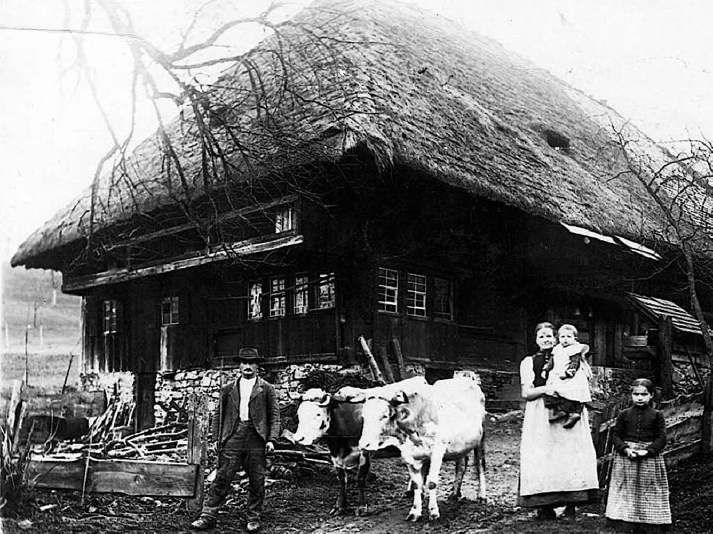 Um alte Bauernhfe in Simonswald dreht sich ein Vortrag in der Simonswlder Schule. Hier ein Foto vom Felsenhof, 1920.