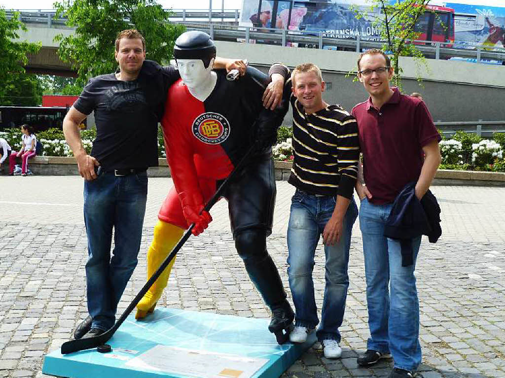 Patrick Umhang, Jrg Wehrle und Stephan Weber fahren seit zehn  Jahren zu jeder Eishockey-WM.