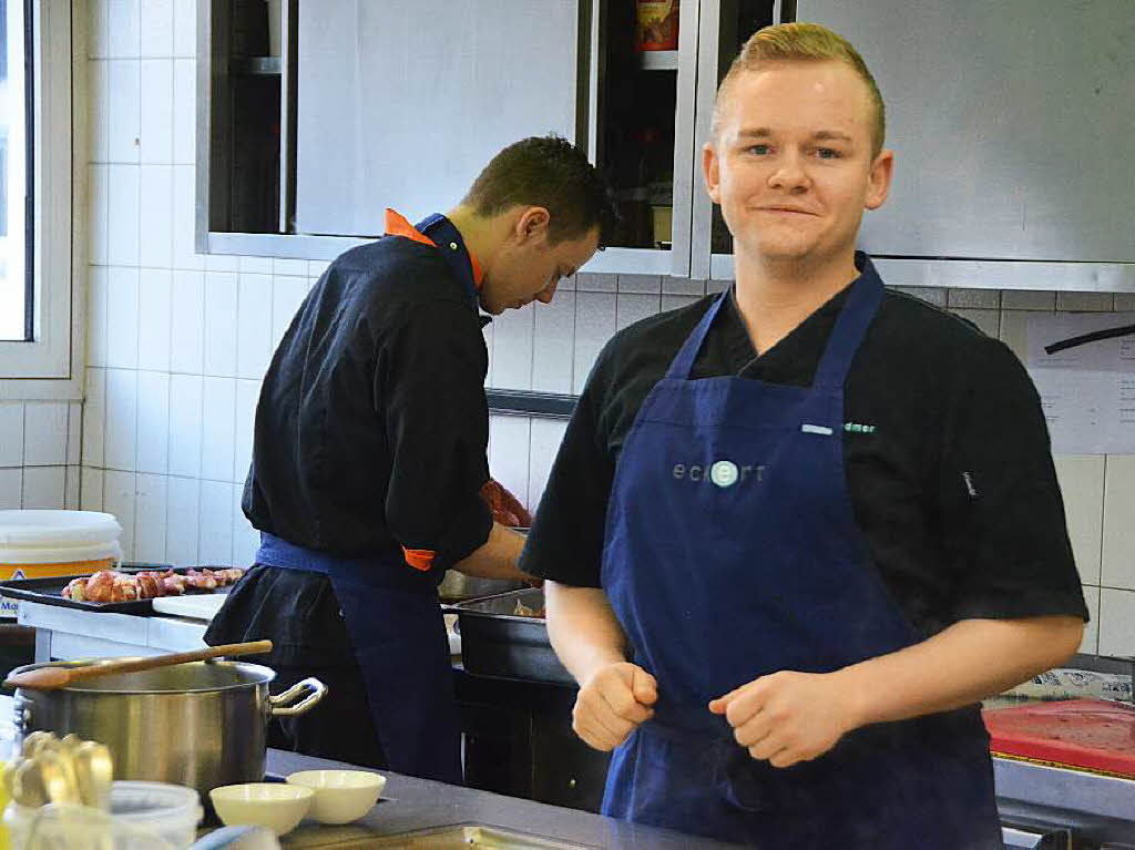 Nicolai P. Wiedmer (22) ist Kchenchef im Restaurant Eckert.