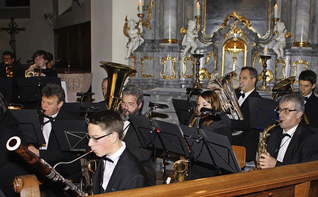 Am vierten Adventssonntag gab der Musi...hausen ein Konzert in der Dorfkirche.   | Foto: Herbert Binninger