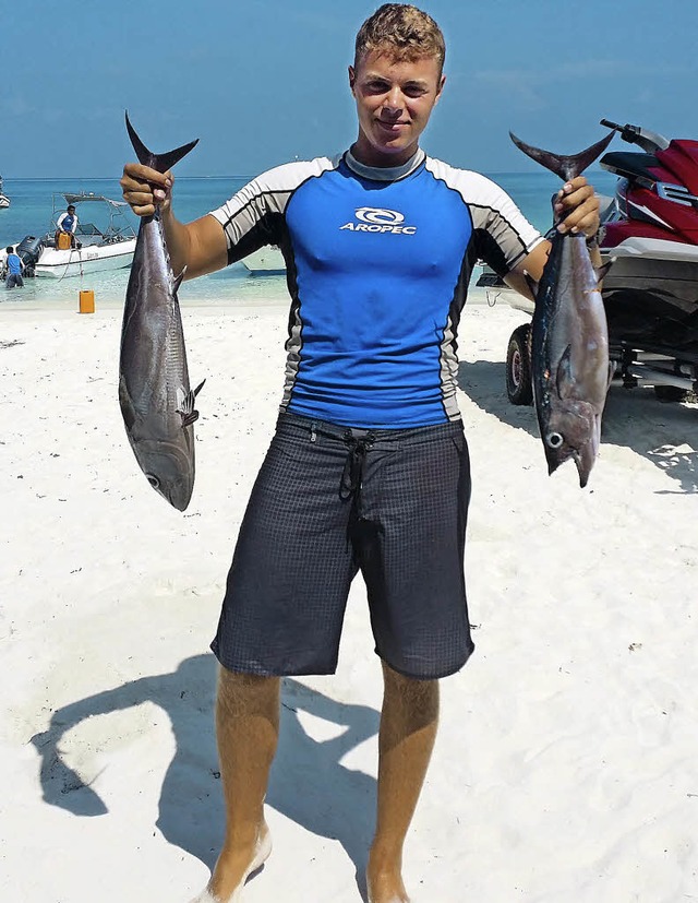 Thunfisch, frisch gefangen und direkt ...ger am weien Strand auf den Malediven  | Foto: ZVG