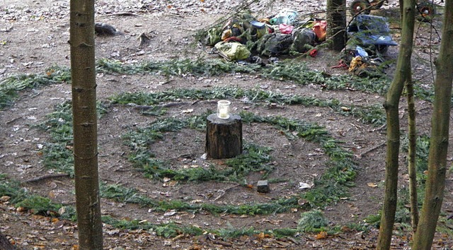 Die Lichterspirale im Waldkindergarten Ranunkel.   | Foto: Verein