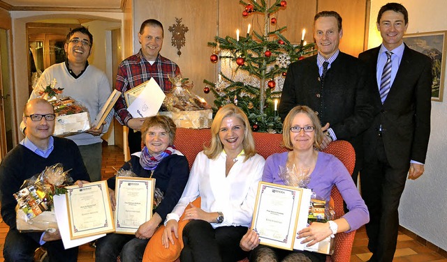 Ehrungen im &#8222;Wiedener Eck&#8220;...Geschftsfhrer Alexander Hangleiter.   | Foto: Paul Berger