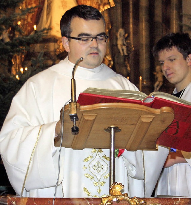 Feierliche Christmette in der Todtmoos...fahrtskirche mit  Pauliner-Pater Paul   | Foto: Andreas Bhm