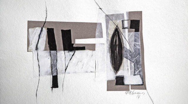 architectura V, 2014, Collage, Mischtechnik auf Papier   | Foto: Pro