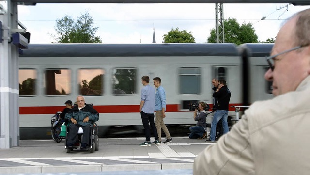 Endlich barrierefrei: Der Emmendinger Bahnhof wird im Mai eingeweiht.   | Foto: Patrik Mller