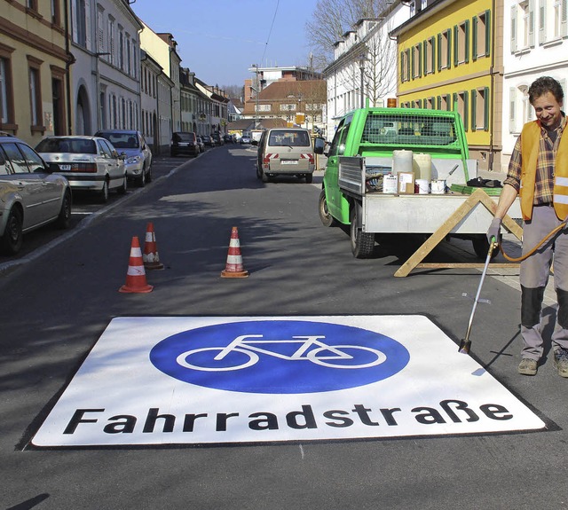 Die Karl-Bautz-Strae wird erste Fahrradstrae.  | Foto: Stadt