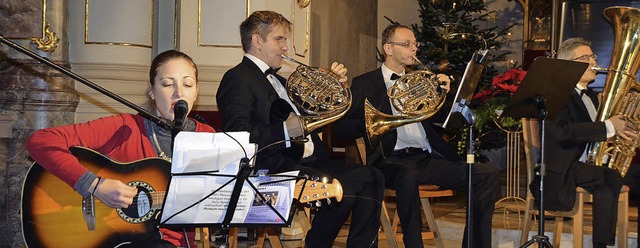 Theresa Seng und Brass 5 musizierten i...enzinger Kirche fr einen guten Zweck.  | Foto: Jrg Schimanski