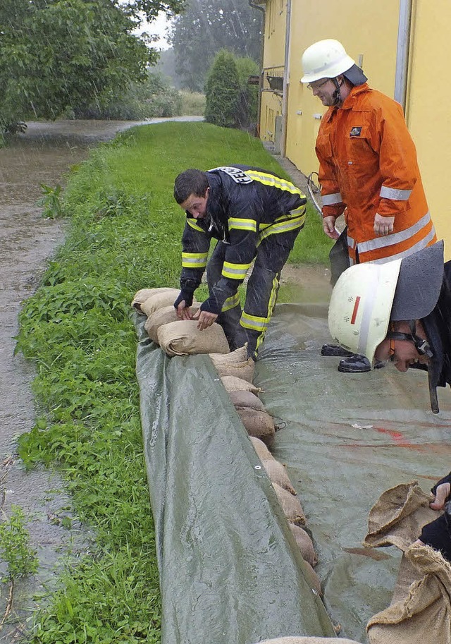 Tagerlang und pausenlos war die Feuerw...t Sandscken in den Griff zu bekommen.  | Foto: Rudi Rest