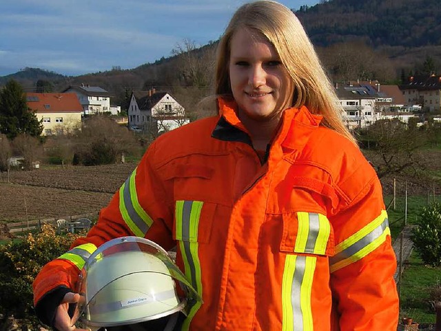 Diana Junker &#8211; Feuerwehrfrau mit Leib und Seele.  | Foto: Hannah Fedricks Zelaya