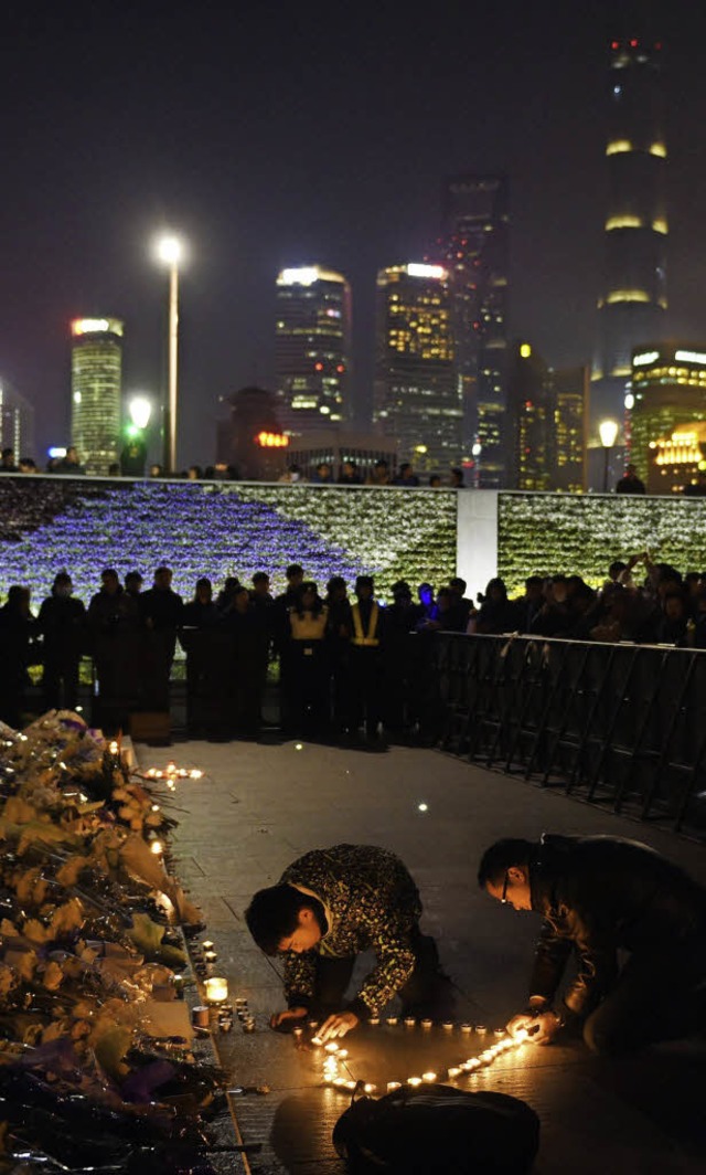 Trauer am Tag danach in Schanghai   | Foto: AFP