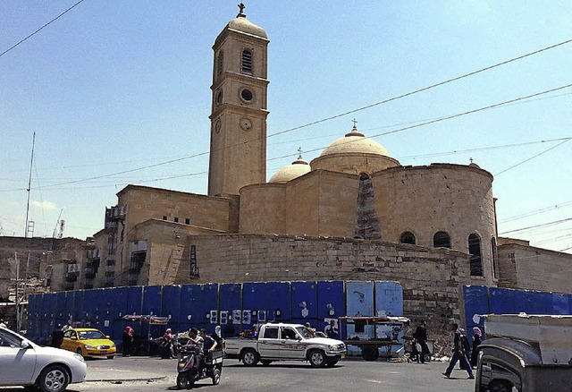Gotteshaus ohne Besucher: eine katholische Kirche in Mossul im Irak   | Foto: AFP