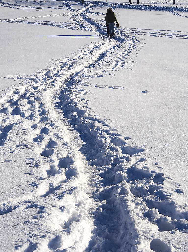 Das Jahr legte einen Bilderbuchstart hin. Zumindest auf den Bergen, wie hier auf dem Schauinsland, gab’s am Neujahrstag reichlich Schnee und Sonne pur.