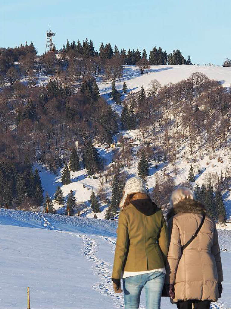 Das Jahr legte einen Bilderbuchstart hin. Zumindest auf den Bergen, wie hier auf dem Schauinsland, gab’s am Neujahrstag reichlich Schnee und Sonne pur.