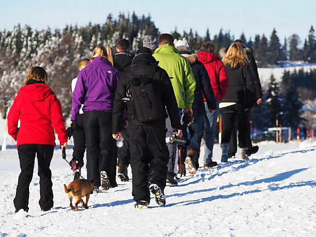 Das Jahr legte einen Bilderbuchstart hin. Zumindest auf den Bergen, wie hier auf dem Schauinsland, gab’s am Neujahrstag reichlich Schnee und Sonne pur.