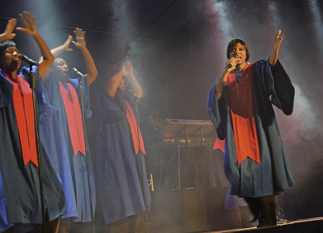 Mit vollem Einsatz:  die Original USA Gospel Singers   | Foto: Beatrice Ehrlich