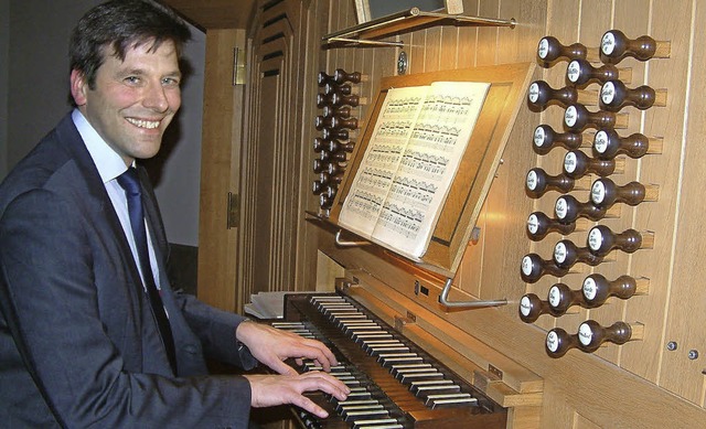 Ein virtuoses Orgel-Feuerwerk zndete ...Evangelischen Stadtkirche Schopfheim.   | Foto: Roswitha Frey