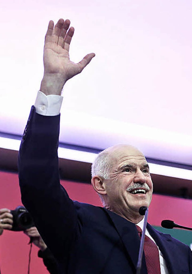 Kmpferisch: Giorgos Papandreou am Wochenende  | Foto: afp