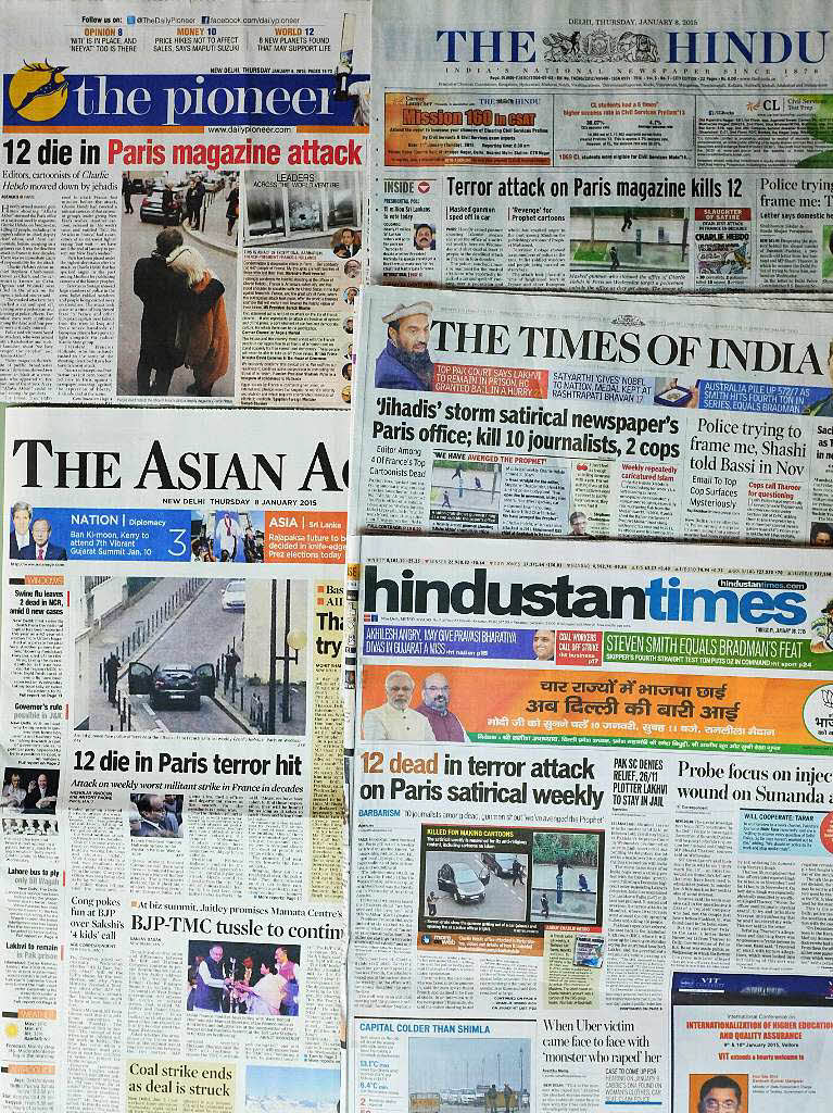 Auch die Zeitungen in Indien berichten von dem Anschlag.