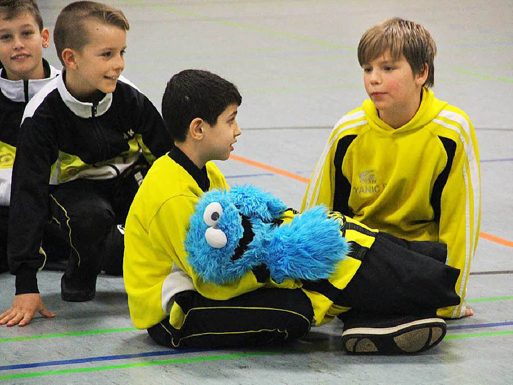 Das Maskottchen ist immer dabei. Das Maskottchen ist immer dabei.