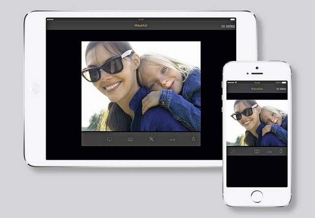 Wenn die Freundin mit Tochter vor der ...h die Siedle-App via iPad oder iPhone.  | Foto: PR / Siedle