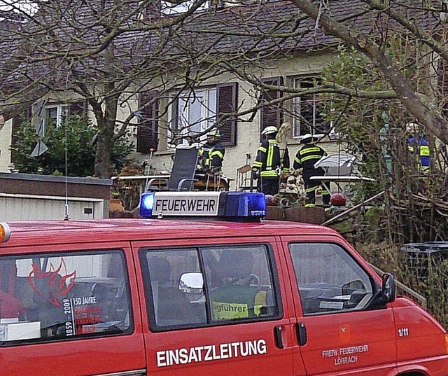 Feuerwehreinsatz am Freitagnachmittag ...hlweg: Wohnungsbrand im Erdgeschoss.   | Foto: Trenz