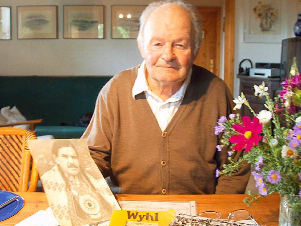 Meinrad Schwrer (83), Wyhl-Veteran un...tstand 2011 zu seinem 80. Geburtstag.   | Foto: Archivfoto: Hans-Jrgen Trul