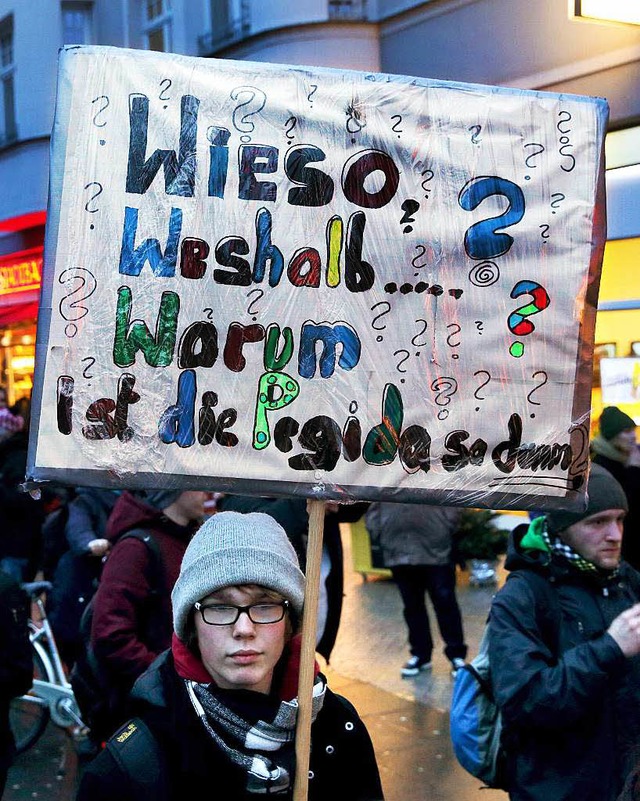 Anti-Pegida-Demonstrant in Leipzig  | Foto: dpa