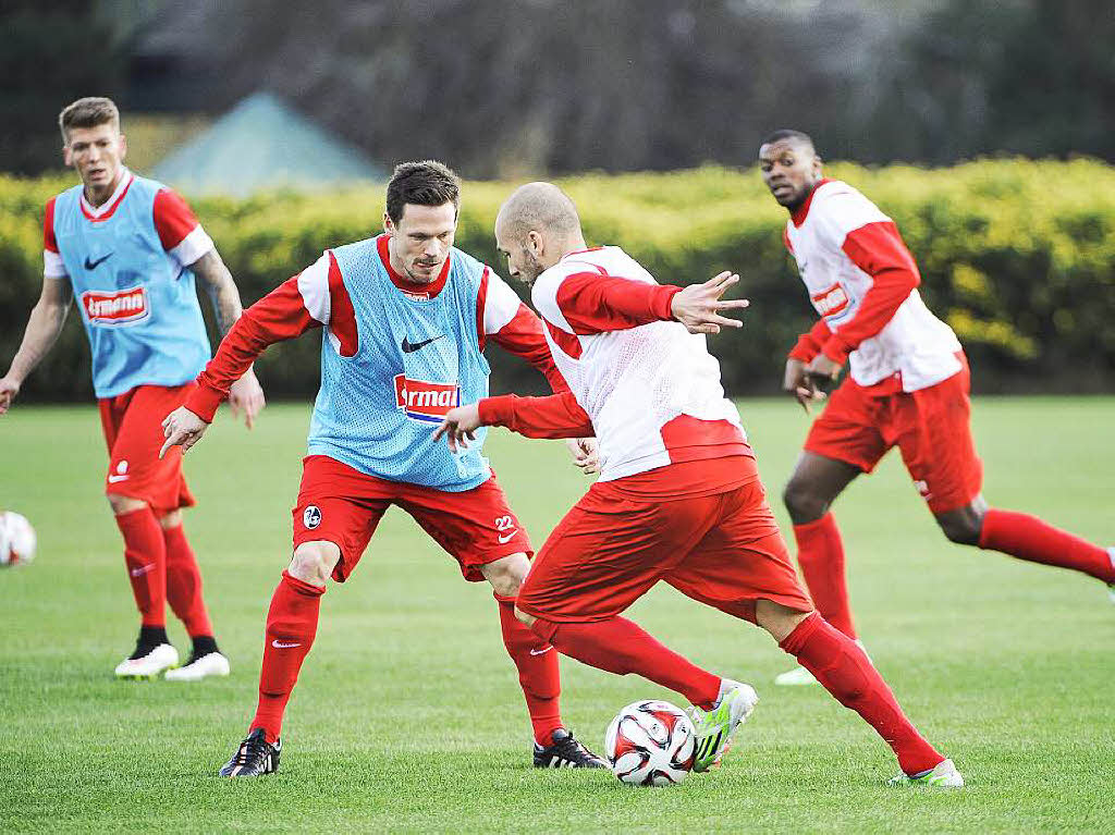 Maik Frantz, Sascha Riether,   Dani Schahin und Karim Guede (v.l.n.r.)