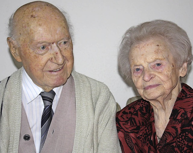 Nach 70 Ehejahren miteinander glcklich: Hans und Maria Schill.   | Foto: G. Fssler