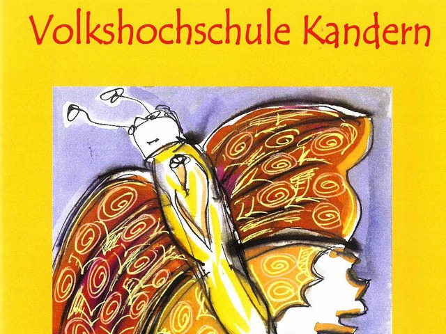 Mit einem bunten Schmetterling  macht die Volkshochschule Kandern Werbung.   | Foto: privat