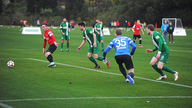 Der SC Freiburg gewinnt sein Testspiel gegen Preuen Mnster 4:1.  | Foto: Meinrad Schn