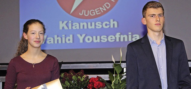 Fleiiger Forscher: Ronja Spahnke und Kianusch Vahid Yousefnia  | Foto: Anja Bertsch