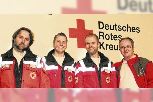 Vier Notfallpioniere im Rettungsdienst