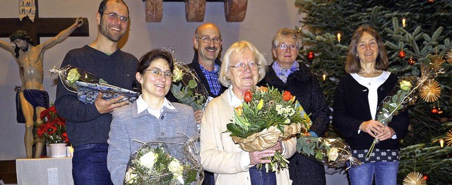Andreas Wittmann, Gerhard Spicker, Irm...ischen Kirchenchores von Ilsabe Geib.   | Foto: Hartenstein