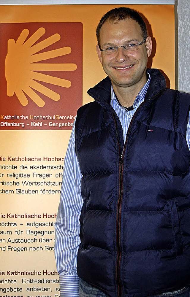 Thomas Rentmeister ist Hochschulseelso...de (KHG) Offenburg- Kehl- Gengenbach.   | Foto: Puppe