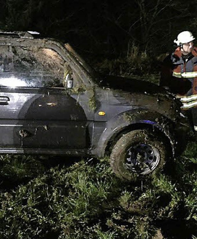 Unverletzt konnten sich die beiden Ins... Unfallautos am Freitagabend befreien.  | Foto: lux