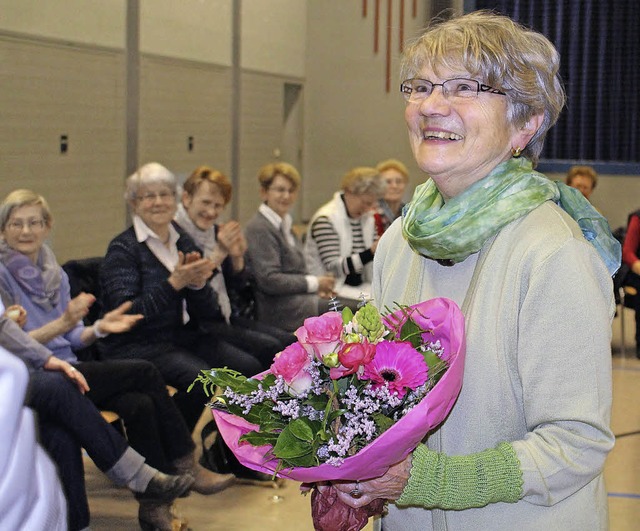 Elfriede Schffner war 45 Jahre lang a...in einer kleinen Feier verabschiedet.   | Foto: Privat