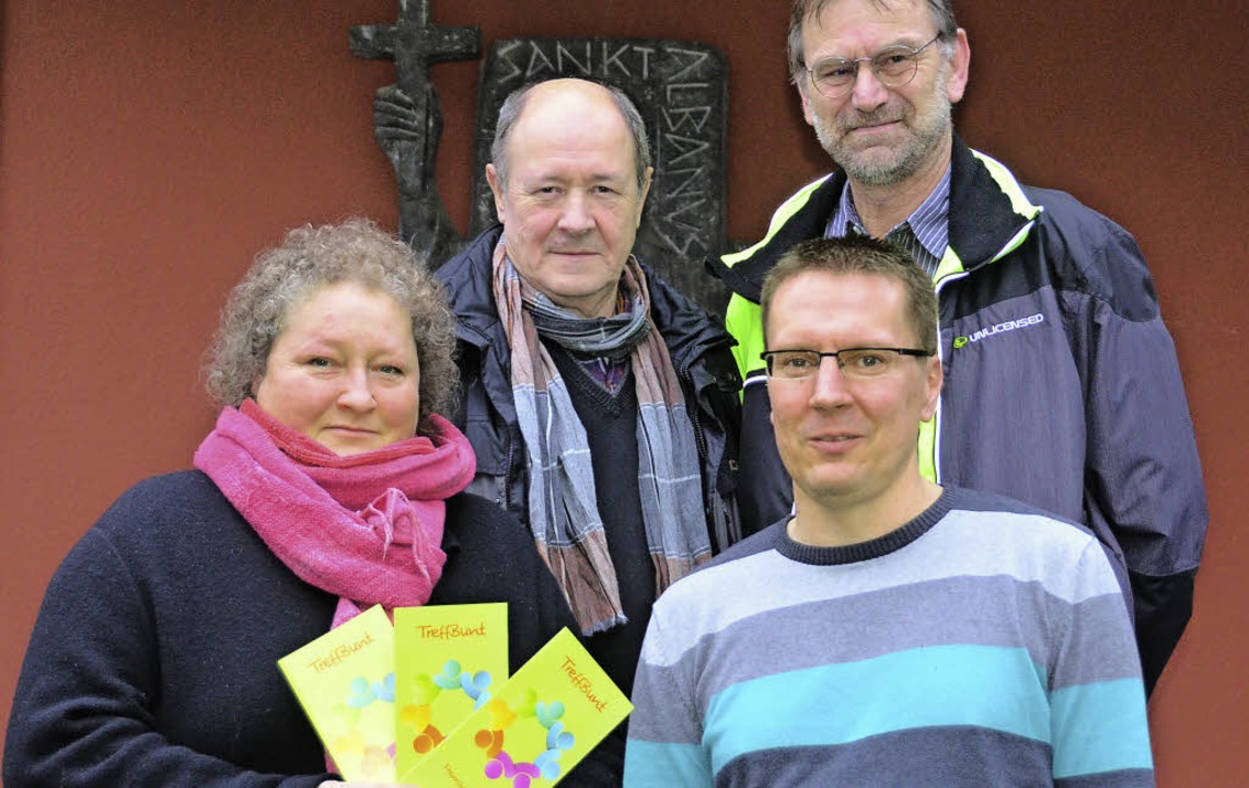 Birgit Wehrle, Alfred Lauber, Herbert ...itiatoren des &#8222;TreffBunt&#8220;.  | Foto: Nikola Vogt