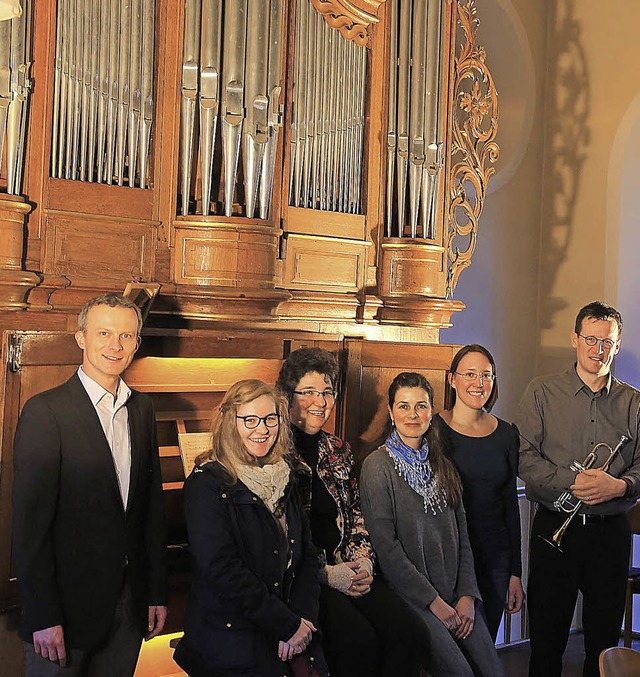 Das Jubilumskonzert in der Markuskirc...ompeter Andreas Beinroth (von links).   | Foto: sandra decoux-kone