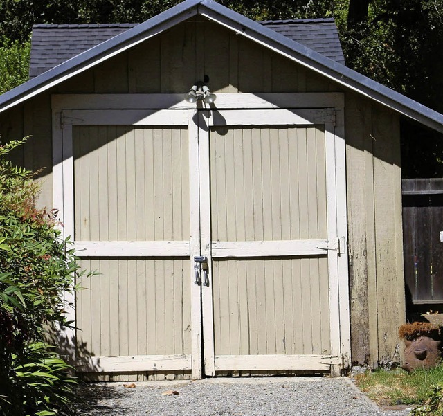 Die Garage, in der die ersten Hewlett-...n Wohngeschoss eher weniger geeignet.   | Foto: Christoph Dernbach dpa/Privat