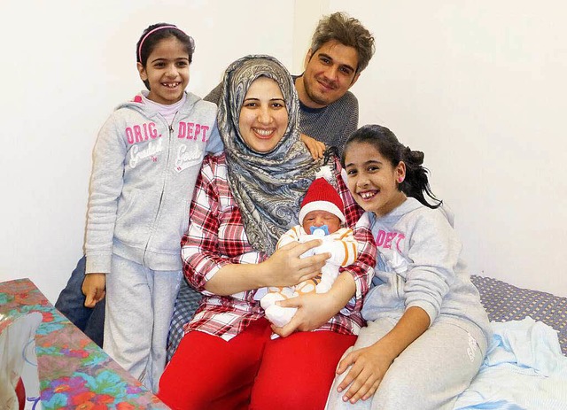 Flchtlingsfamilie Badr aus Syrien im ...r im Elztal auf die Welt gekommen ist.  | Foto: Irmtraud Stenzel