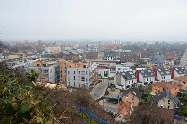 Auf dem Areal, auf dem frher der Badi...and  ein Wohngebiet  fr 240 Menschen.  | Foto: Thomas Rhenisch