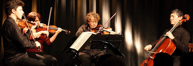 Das Bertold Quartett begeisterte sein Publikum in der Kumedi restlos.   | Foto: Christiane Franz