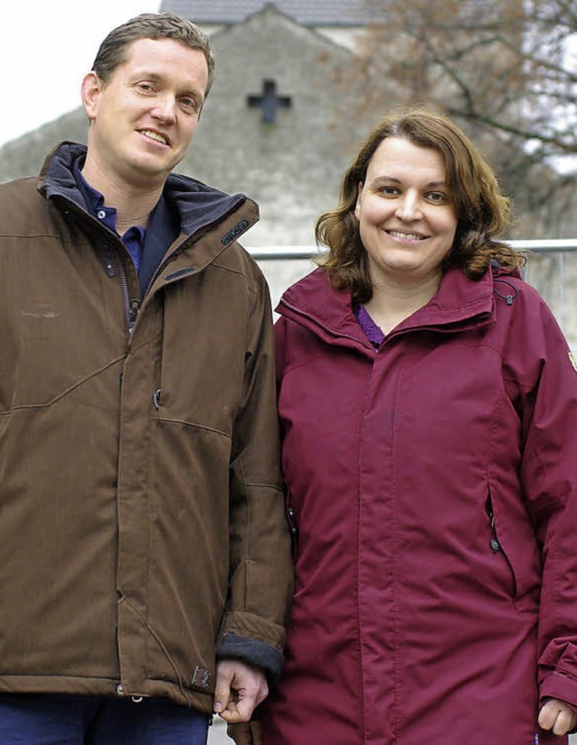 Das Pfarrehepaar Juliane und Martin Gr...eorgen ins schweizerische Graubnden.   | Foto: Gnter Hammer